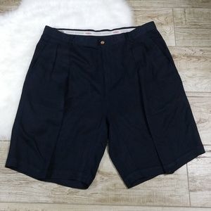 Men Tommy Bahama Relax Black Shorts With Pleats F1
